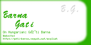 barna gati business card